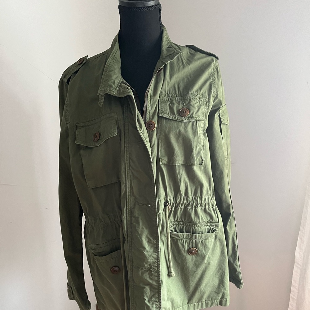 Lucky Brand Olive Military-Style Field Jacket